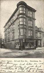 Potts' Corner, 3rd and Herr Sts. Postcard