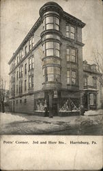 Potts' Corner, 3rd and Herr Sts. Postcard