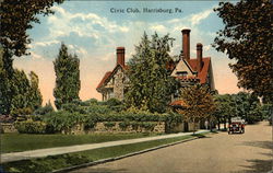 View of Civic Club Postcard