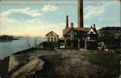 Fleming Residence and Bird's-Eye-View of Susquehanna River Harrisburg, PA Postcard Postcard Postcard