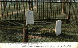 Grave of John Harris Harrisburg, PA Postcard Postcard Postcard