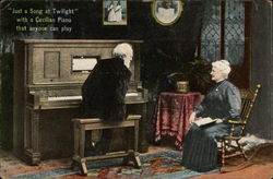 "Just a Song at Twilight" with a Cecilian Piano that anyone can play Harrisburg, PA Postcard Postcard Postcard