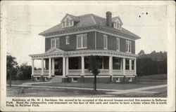 Residence of W. J. Davidson, Bellevue Park Postcard