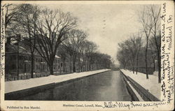 Merrimac Canal Lowell, MA Postcard Postcard Postcard