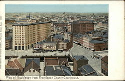 View of City from County Court House Postcard