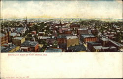 Bird's-Eye View of Ft. Wayne Fort Wayne, IN Postcard Postcard Postcard