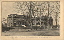 Elliot City Hospital and Edward Joslin Home for Nurses Postcard