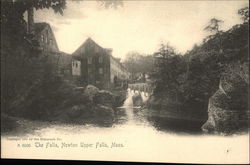 The Falls Newton Upper Falls, MA Postcard Postcard Postcard