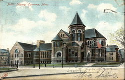 Public Library Building Lawrence, MA Postcard Postcard Postcard