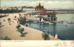 View of City Point South Boston, MA Postcard Postcard Postcard