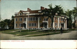 Town Hall Wrentham, MA Postcard Postcard Postcard