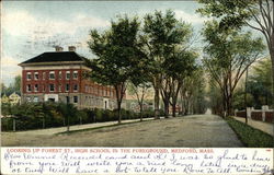 Looking Up Forrest Street Postcard