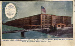 The New Wood Mill Lawrence, MA Postcard Postcard Postcard