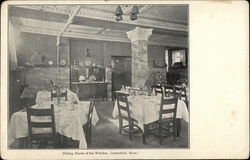 Dining Room of the Weldon Greenfield, MA Postcard Postcard Postcard