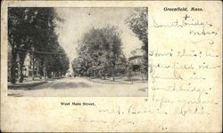 West Main Street Greenfield, MA Postcard Postcard Postcard