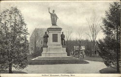 Soldiers' Monument Fitchburg, MA Postcard Postcard Postcard