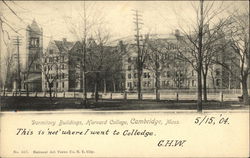 Dormitory Buildings, Harvard College Postcard