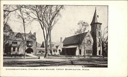 Congregational Church and Manse Postcard