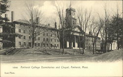 Amherst College Dormitories and Chapel Postcard