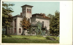 College Library, Amherst College Postcard