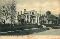 President's House, Amherst College Postcard