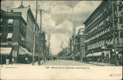 Market Street, Looking East Postcard