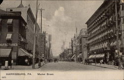 Looking Along Market Street Postcard