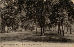 A Drive Along Front Street Postcard