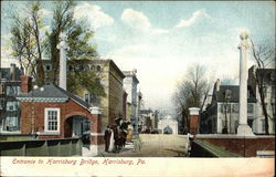 Entrance to Harrisburg Bridge Postcard