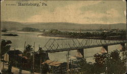 View of Bridge Crossing Susquehanna River Postcard