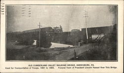 Old Cumberland Valley Railroad Bridge Harrisburg, PA Postcard Postcard Postcard