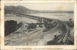 West End of Rockville Bridge, Longest Stone Bridge in the World Harrisburg, PA Postcard Postcard Postcard