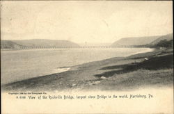 View of the Rockville Bridge, Largest Stone Bridge in the World Harrisburg, PA Postcard Postcard Postcard