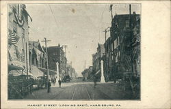 Market Street, (Looking East) Postcard