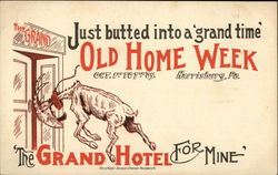 Just butted into a 'grand time', Old Home Week, Oct. 1st to 7th '05 Postcard