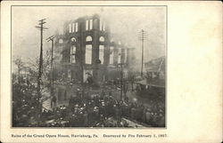 Ruins of the Grand Opera House Harrisburg, PA Postcard Postcard Postcard