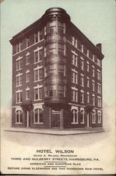 Hotel Wilson, Third and Mulberry Streets Harrisburg, PA Postcard Postcard Postcard