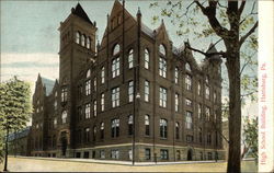 High School Building Postcard