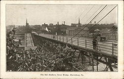 The Old Mulberry Street Bridge Harrisburg, PA Postcard Postcard Postcard