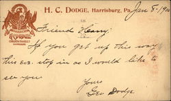 H. C. Dodge Postcard