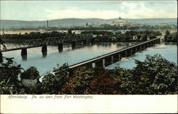 City as Seen from Fort Washington Harrisburg, PA Postcard Postcard Postcard