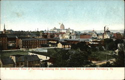 Birdseye View of State Capitol from a Distance Postcard