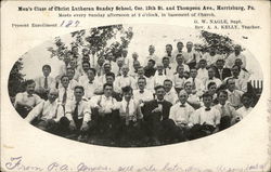 Men's Class of Christ Lutheran Sunday School Harrisburg, PA Postcard Postcard Postcard