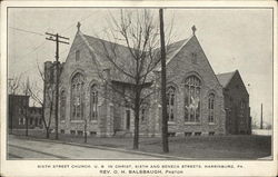 Sixth Street Church, U.B. in Christ Postcard