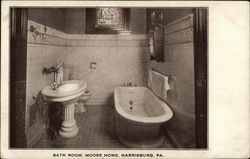 Bath Room, Moose Home Harrisburg, PA Postcard Postcard Postcard