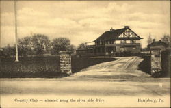 Country Club Situated Along the River Side Drive Postcard