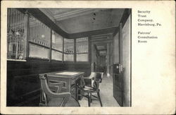 Security Trust Company - Patrons Consultation Room Harrisburg, PA Postcard Postcard Postcard