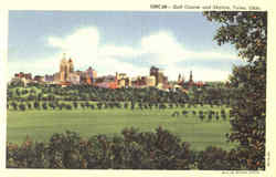 Golf Course And Skyline Tulsa, OK Postcard Postcard