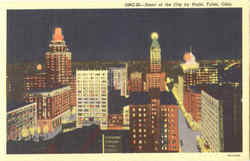 Heart Of The City By Night Postcard