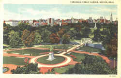 Panorama , Public Garden Boston, MA Postcard Postcard